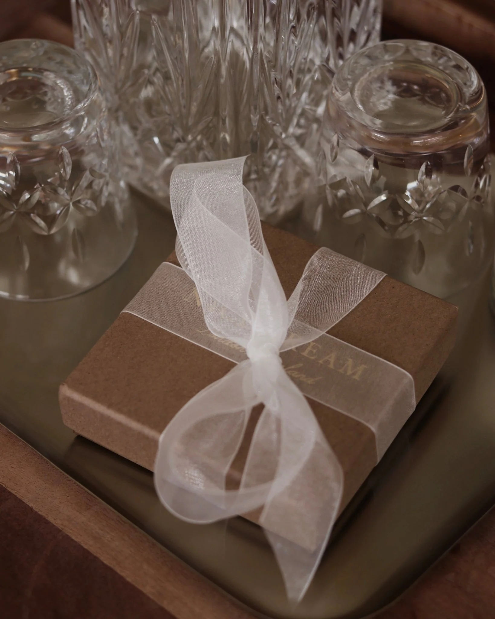 Champagne & Ivory Skinny Privé Pure Silk Hair Scrunchies - Image 4