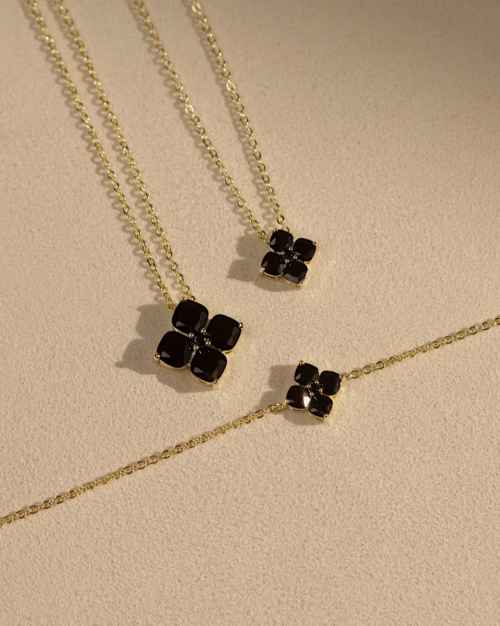 Mini Crystal Hydrangea Bracelet - Espresso - Image 5
