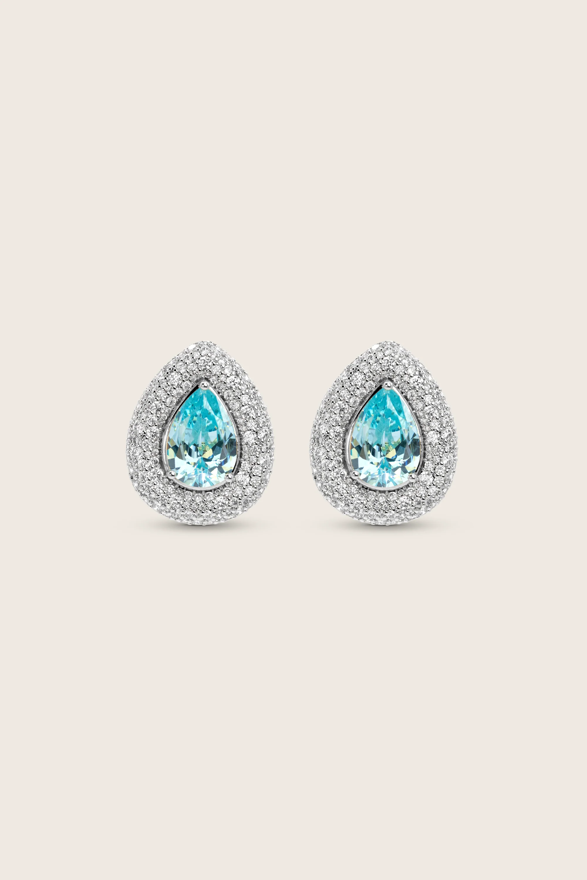 Desirée Pear Earrings - Aqua - Image 2