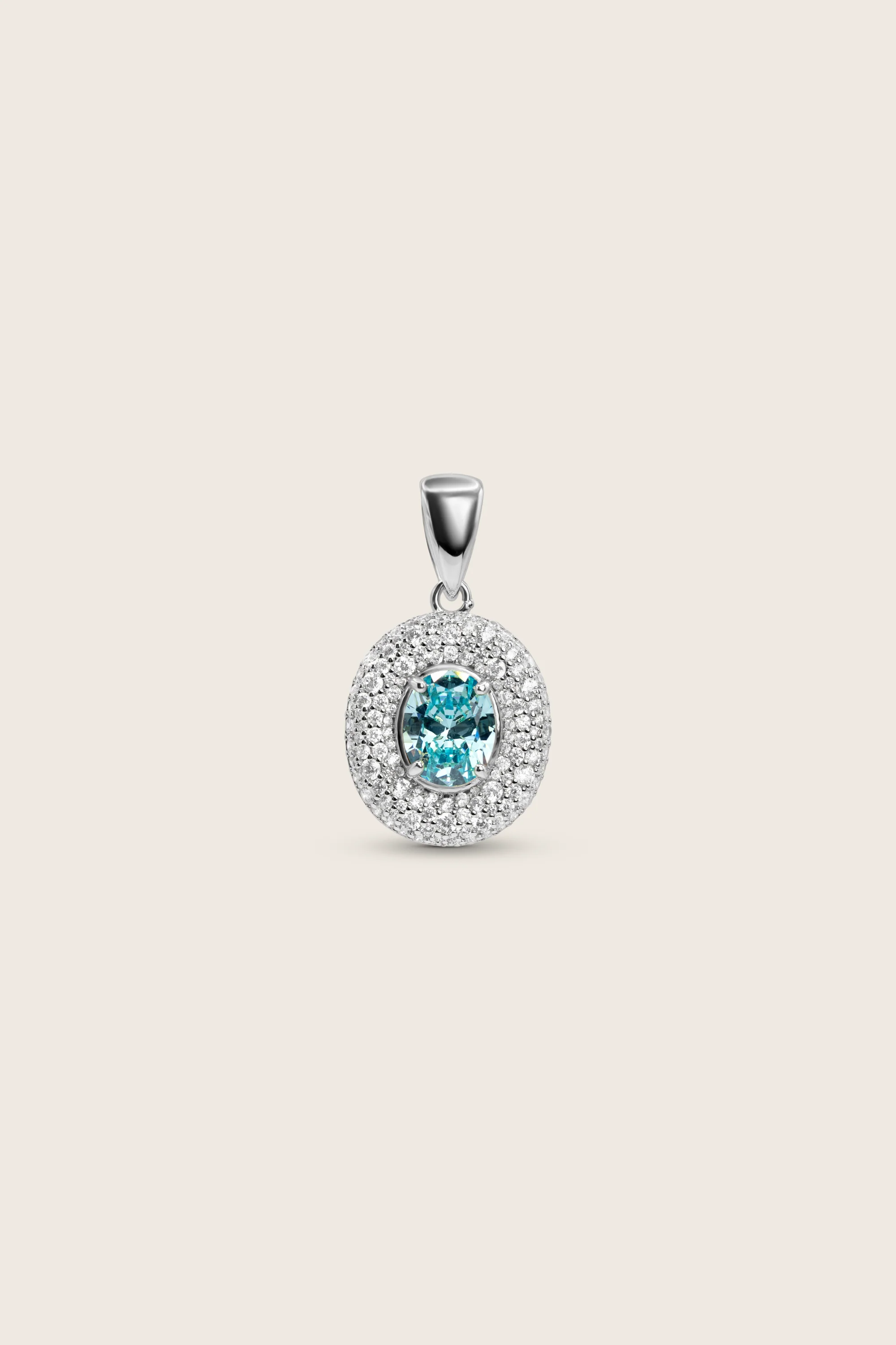 Desirée Oval Charm - Aqua - Image 2