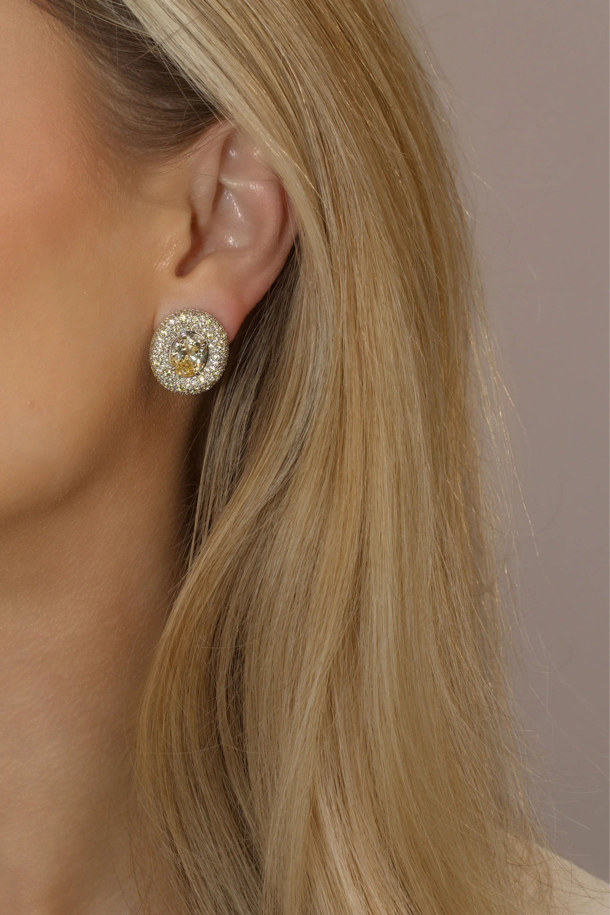 Desirée Oval Earrings - Lemon Drop - Image 3