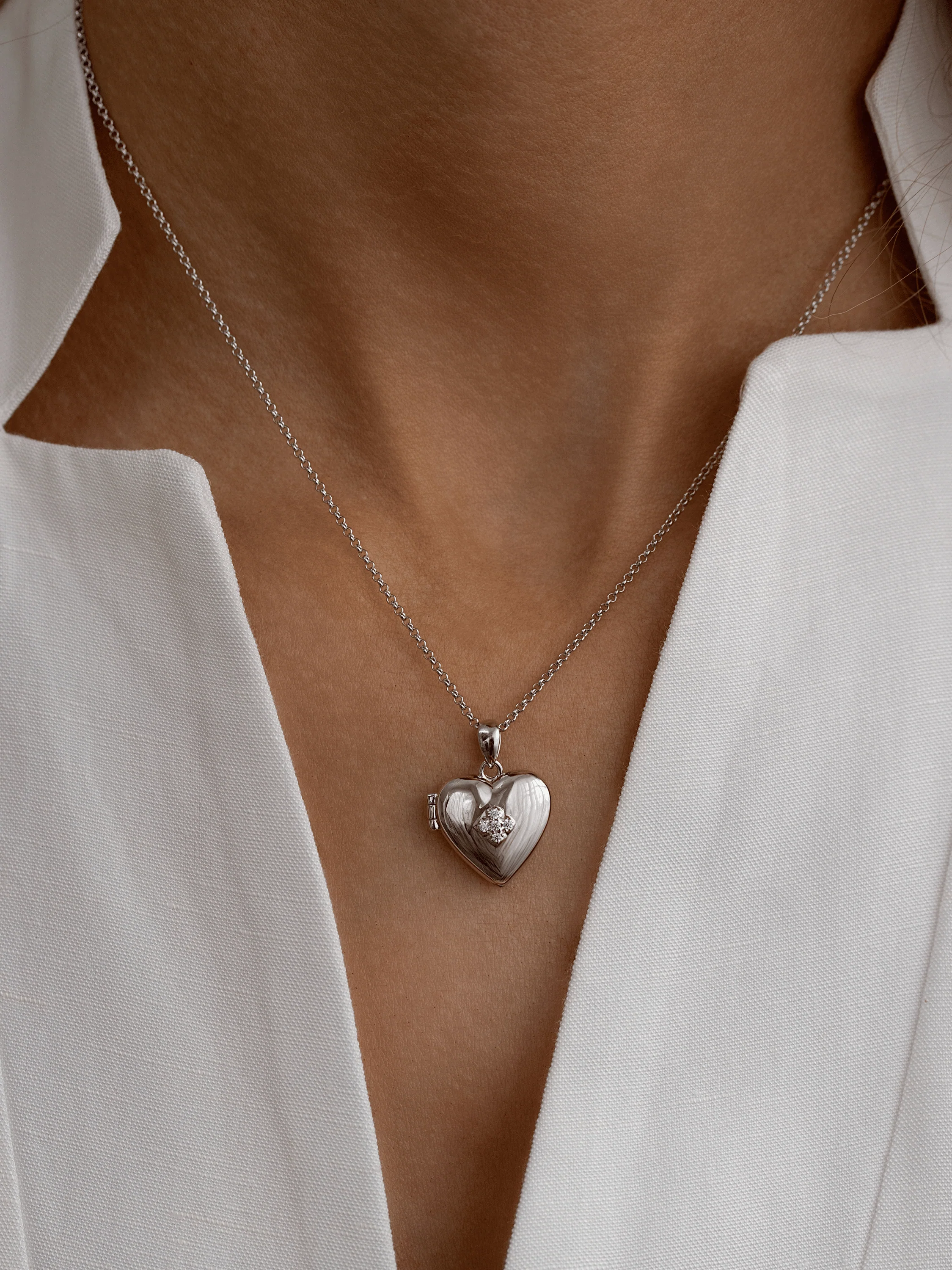 Love Locket Hydrangea Necklace