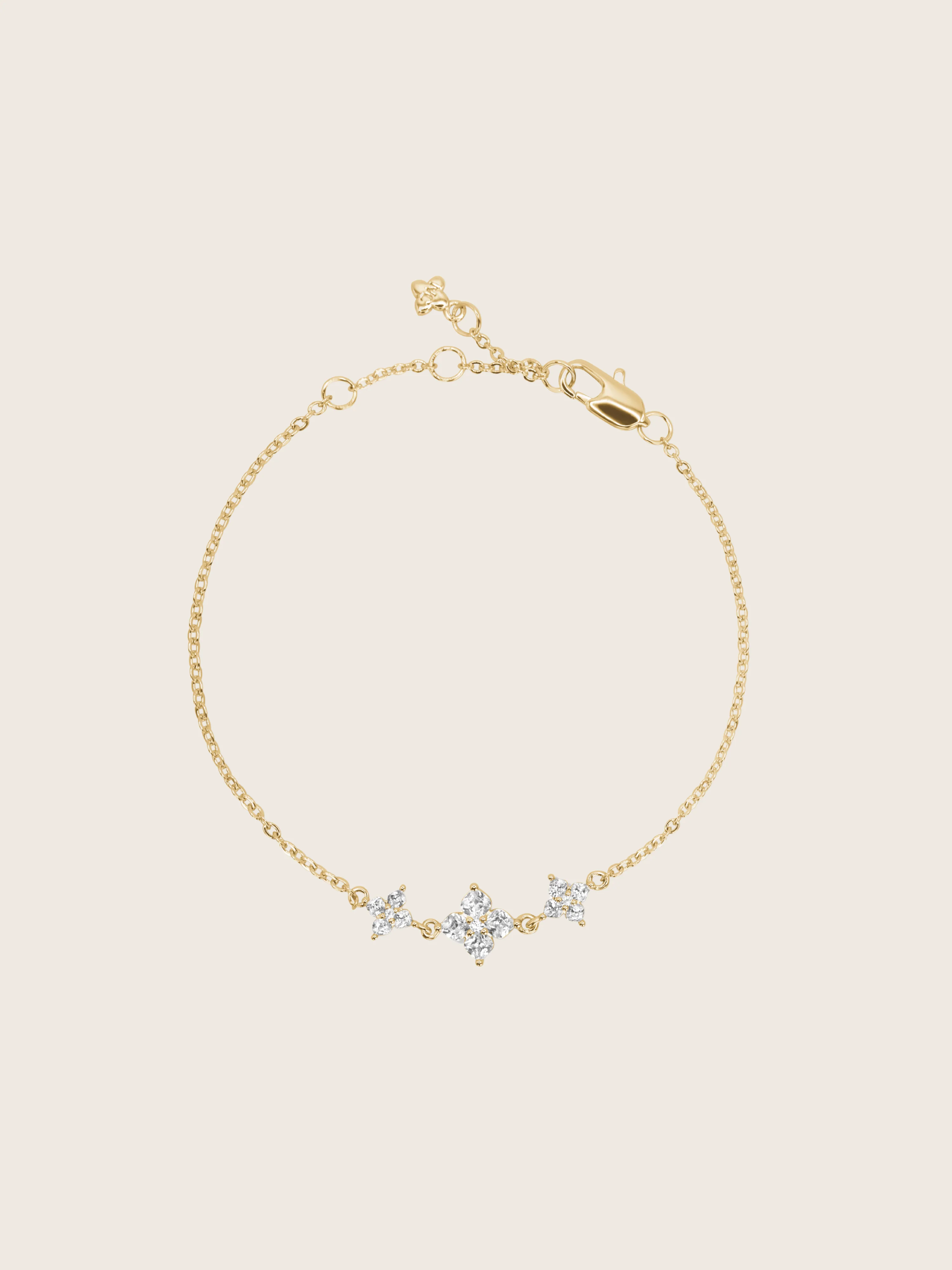 Triple Crystal Hydrangea Bracelet - Image 2