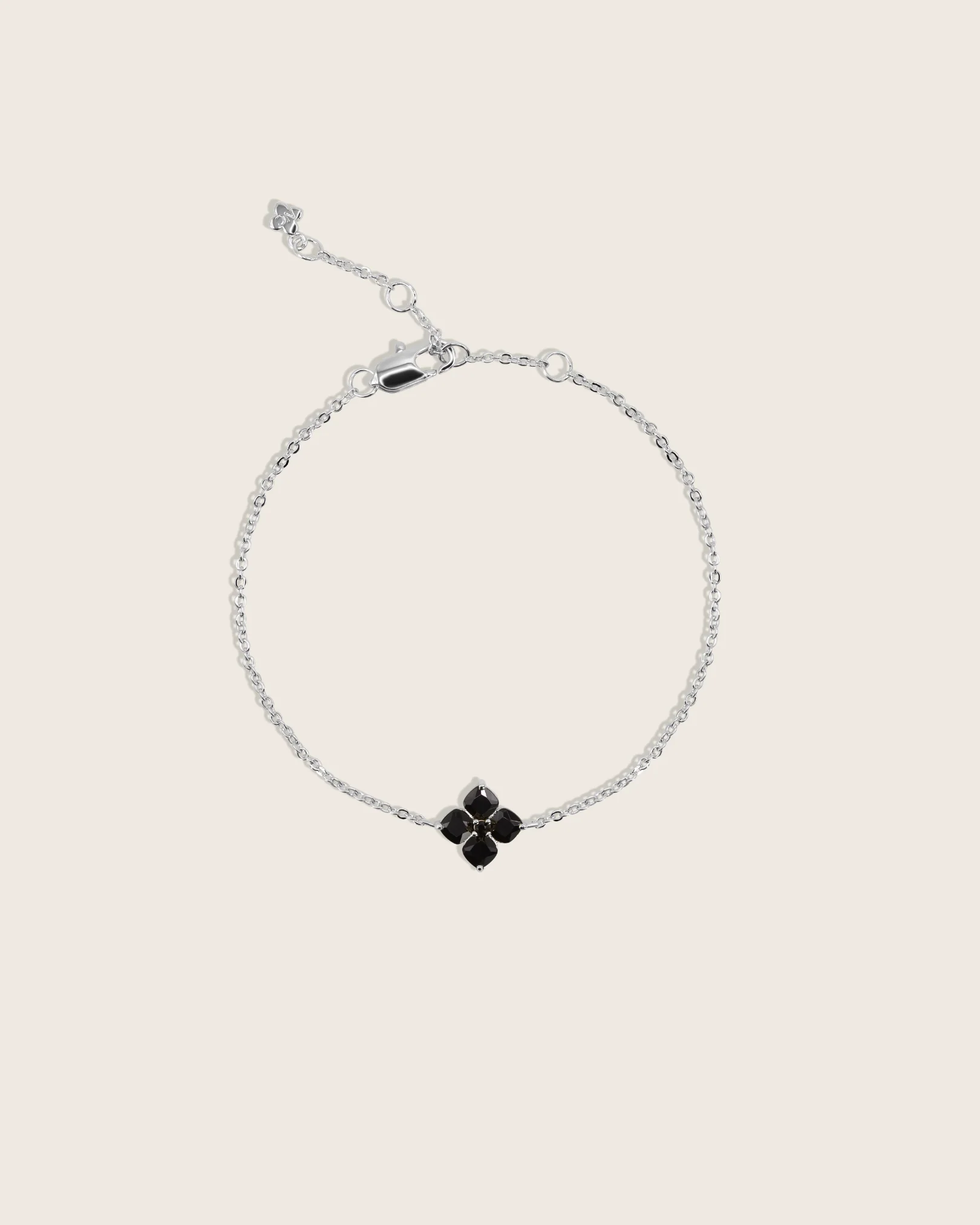 Mini Crystal Hydrangea Bracelet - Espresso