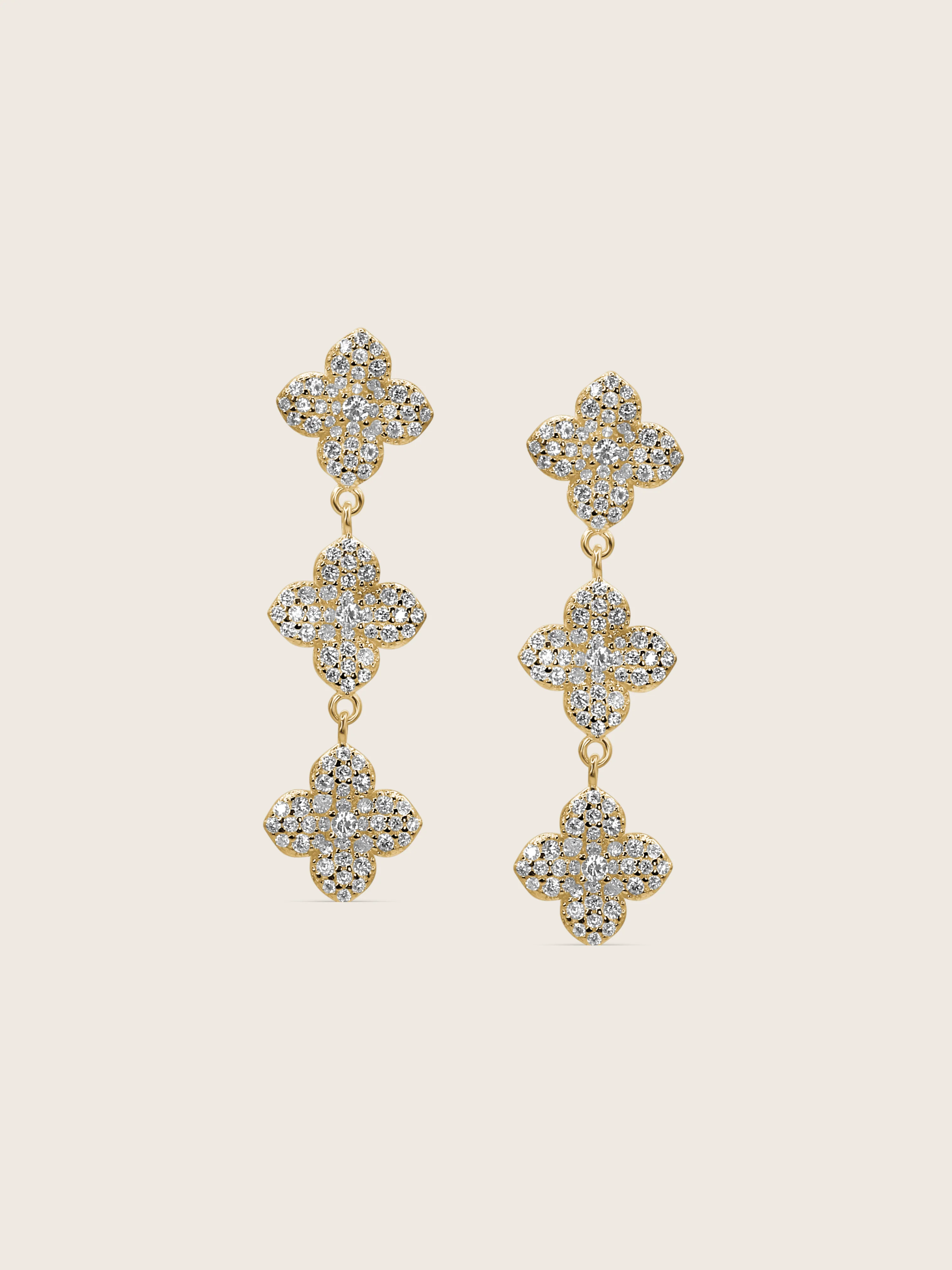 Mini-Triple Hydrangea Earrings - Image 3